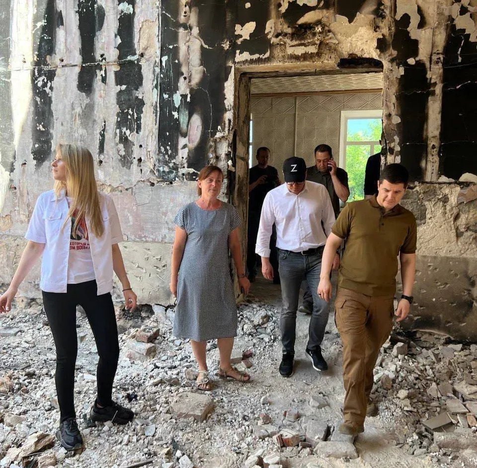 Яна Лантратова в Волновахе. Фото: соцсети