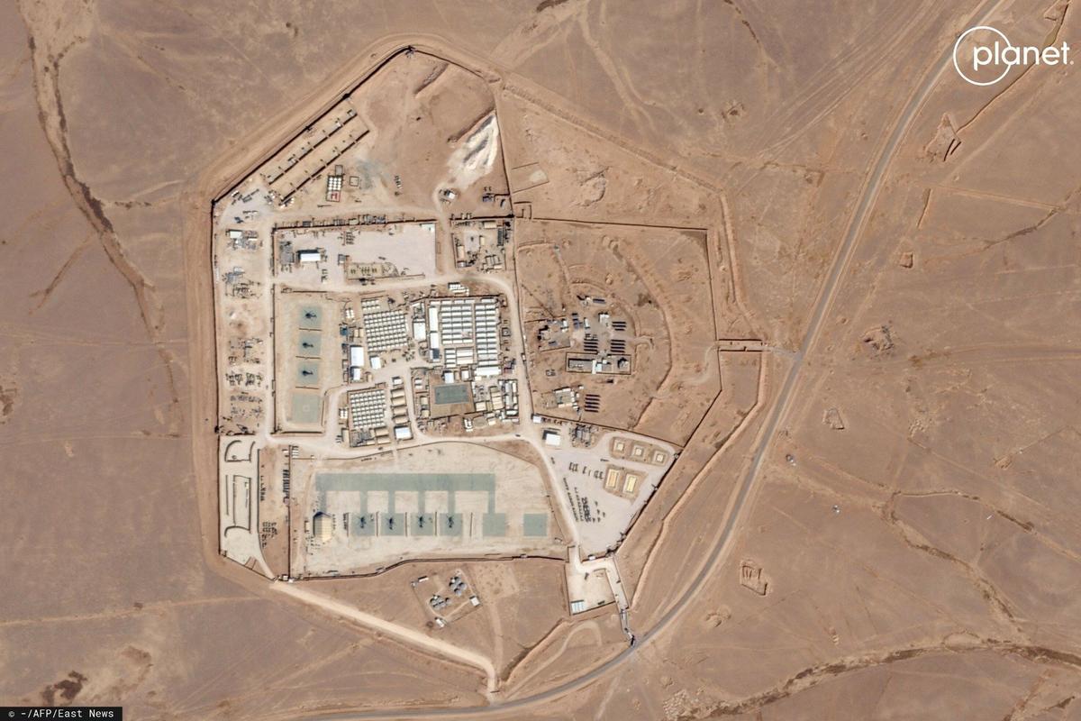 Спутниковый снимок военной базы США Tower 22 на северо-востоке Иордании, 29 января 2024 года