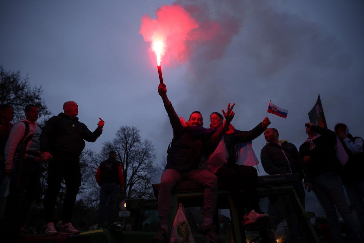Протесты в Сербии. Фото: AP / TASS