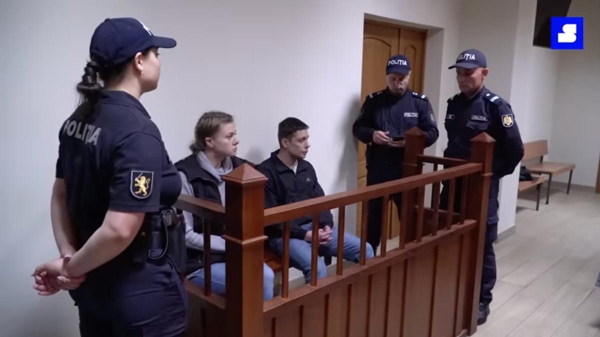 Алена Готко и Владимир Харчевников в суде. Скриншот с видео. Скриншот с видео