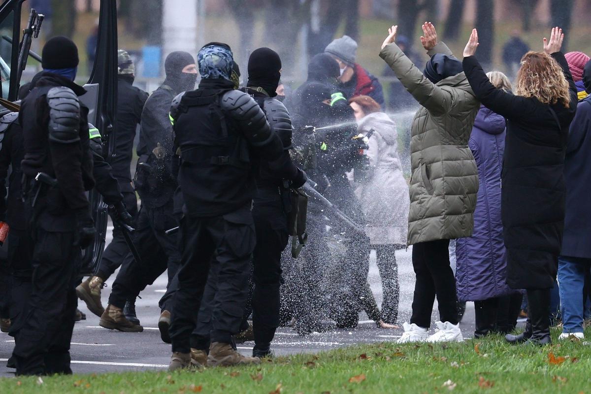 Акция протеста «Марш смелых» в Минске. Фото: Стрингер / ТАСС