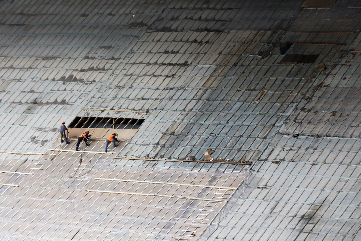 Строительство «Зенит-арены» в 2016 году. Фото: Петр Ковалев / ТАСС