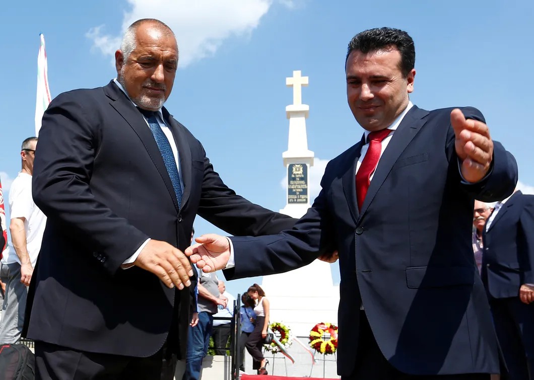 Премьер-министр Болгарии Бойко Борисов и премьер-министр Северной Македонии Зоран Заев. Фото: Reuters