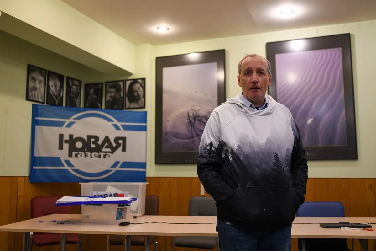 Сергей Соколов в редакции «Новой газеты». Фото: Светлана Виданова