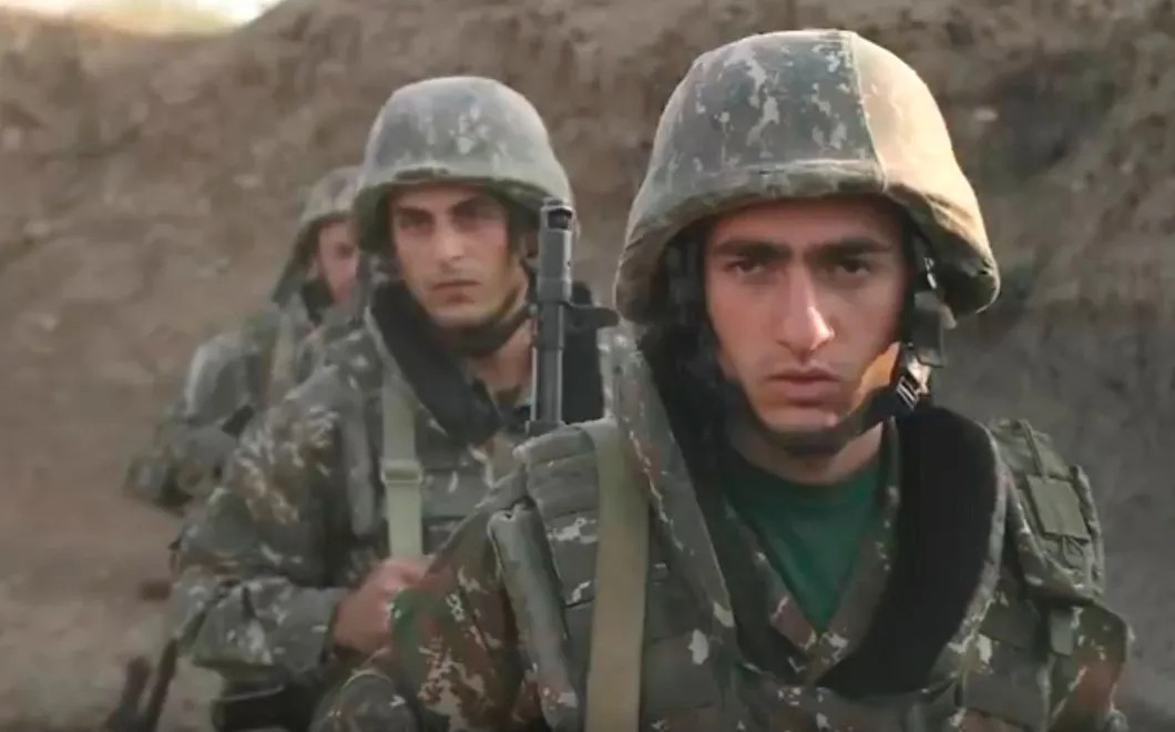 Солдаты армии Армении в Нагорном Карабахе. Скриншот видеозаписи, опубликованной 30 сентября 2020 года Министерством обороны Армении. Фото: ЕРА