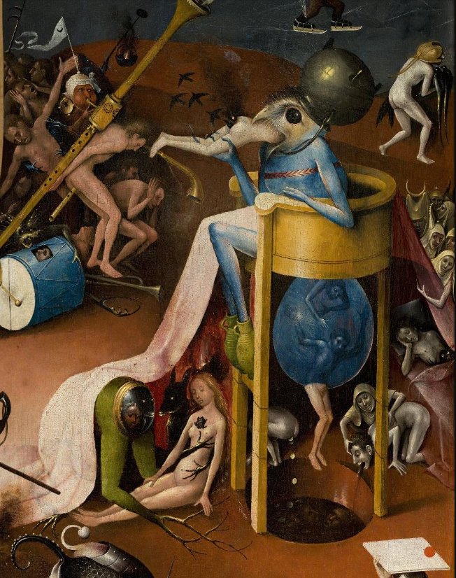 Иероним Босх. Фрагмент правой панели триптиха Сад наслаждений. Фото: википедия