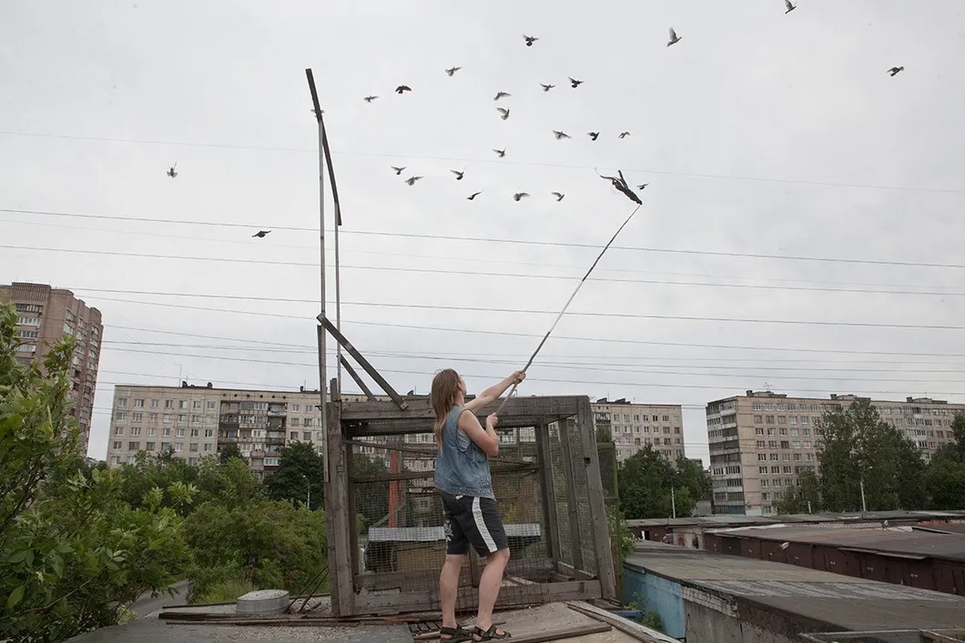 Мария на голубятне. Фото Елена Лукьянова / «Новая газета»