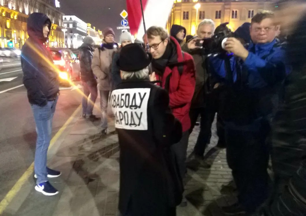 Акция протеста в Минске. Фото: Серафим Романов / «Новая газета»