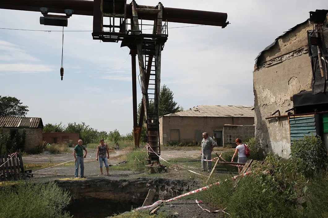 Обвал на закрытой шахте «Замчаловская». Август 2016 года. Фото: Анна Артемьева / «Новая»