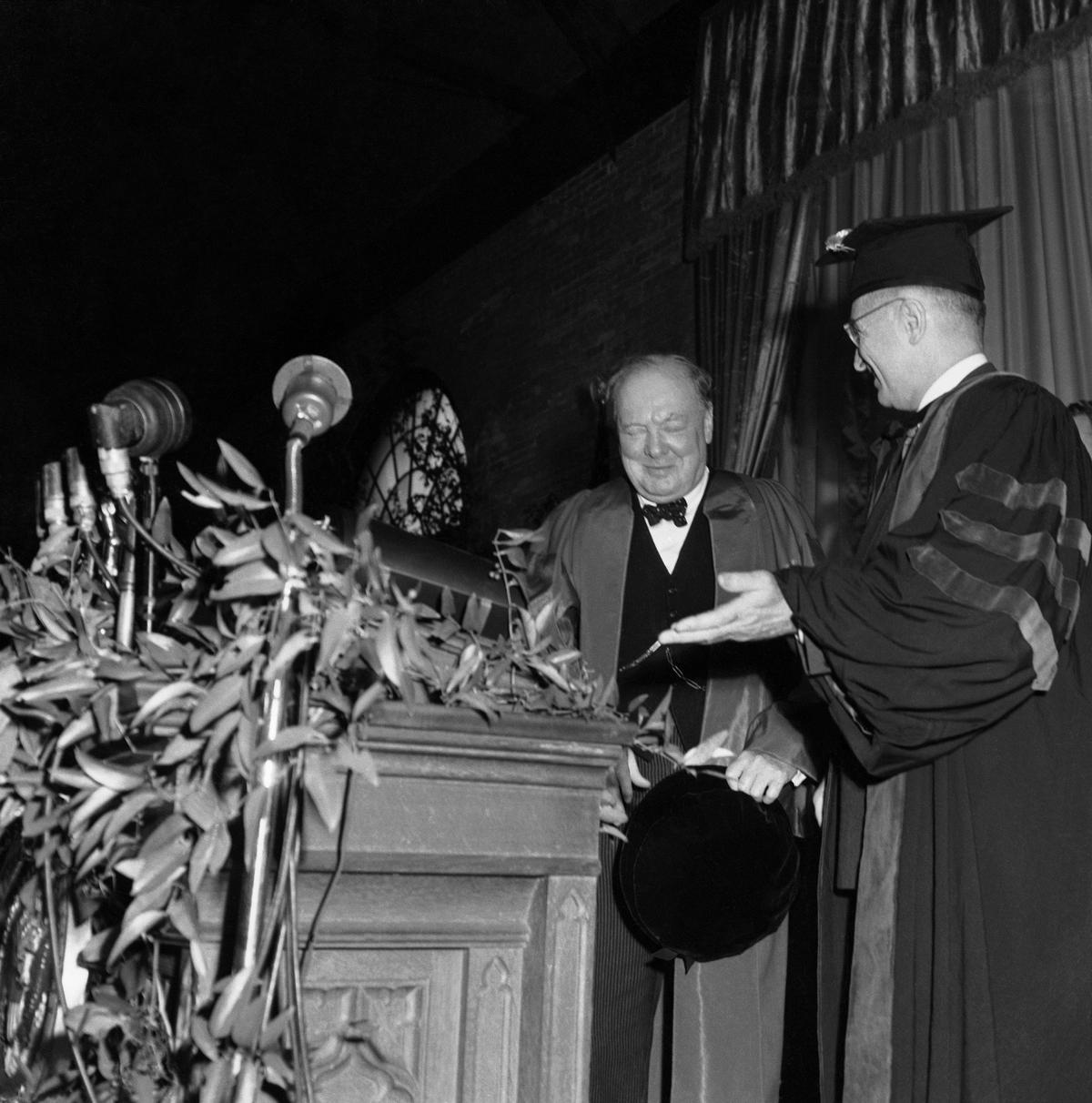 Трумэн и Черчилль в Фултоне. Фото: Getty Images