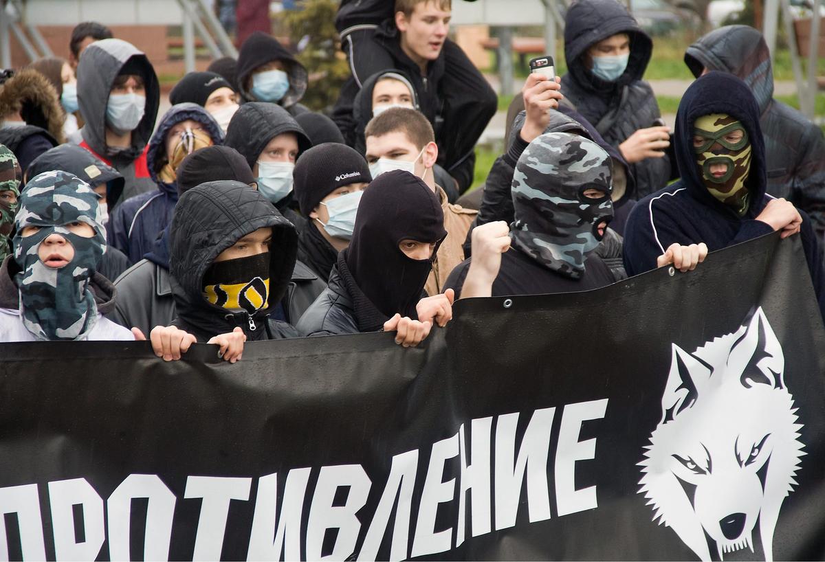 Русский марш в Люблино. Фото: Илья Галахов / Коммерсантъ