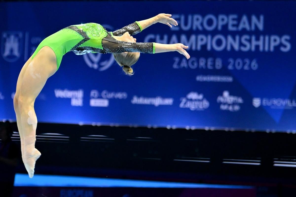 Анастасия Мельникова на Чемпионате Европы по спортивной гимнастике в Париже. 15.08.2026 г. Фото: Sipa USA / ТАСС