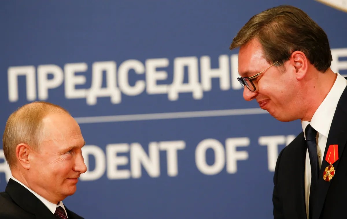 Владимир Путин и Александр Вучич. Фото: AP / TASS