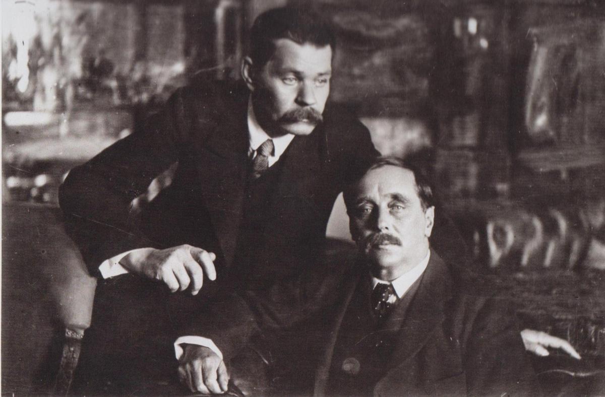Максим Горький и Герберт Уэллс. Фото: архив