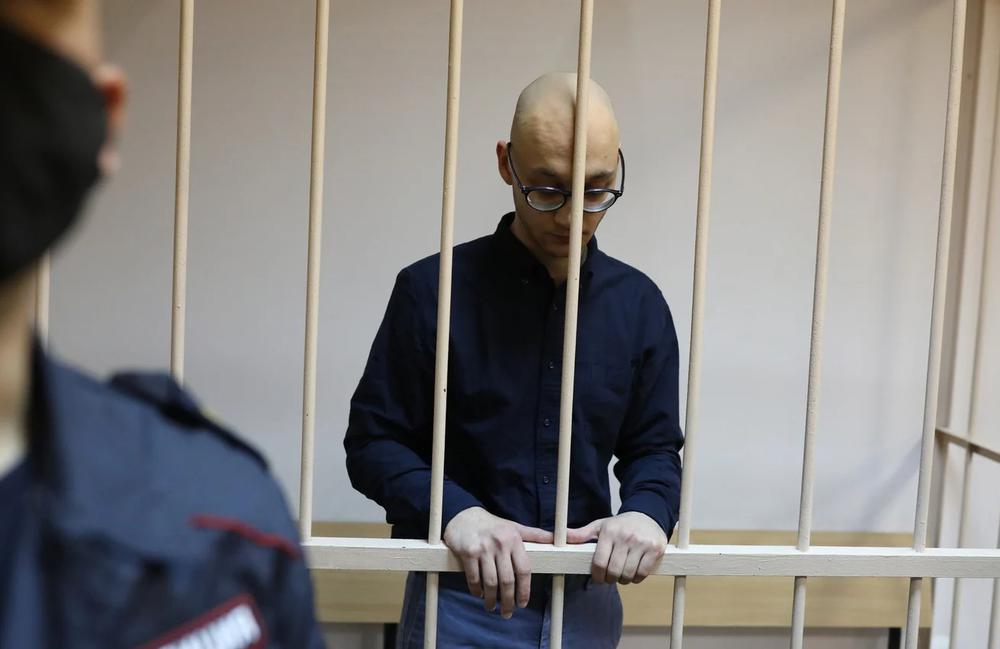 Илья Першин в суде. Фото: Давид Френкель / «Медиазона»
