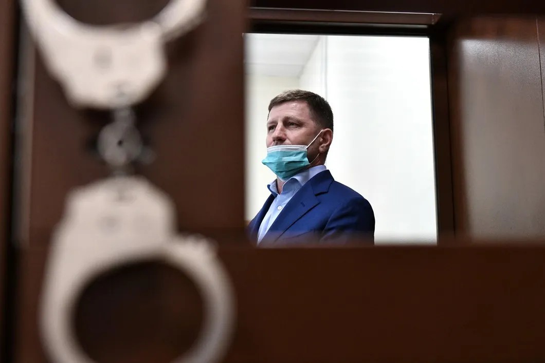Сергей Фургал, обвиняемый в организации убийств, в Басманном суде Москвы, 10 июля. Фото: РИА Новости