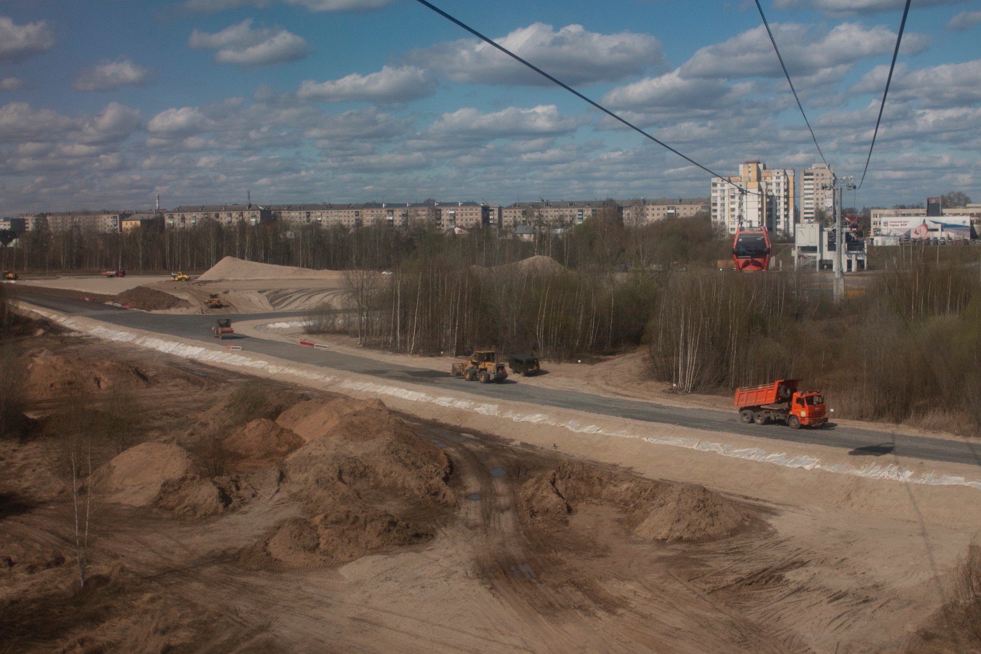 Вид на город Бор. Канатная дорога. Фото: Светлана Виданова / «Новая газета»