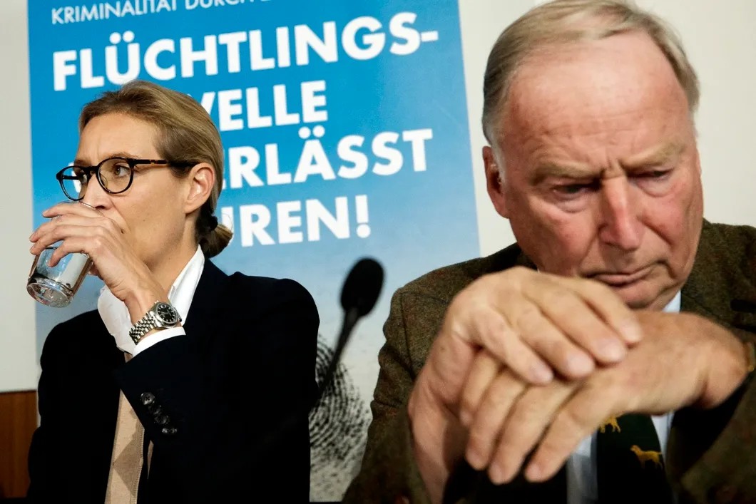 Алис Вайдель и Александер Гауланд из правой «Альтернативы для Германии». Фото: EPA