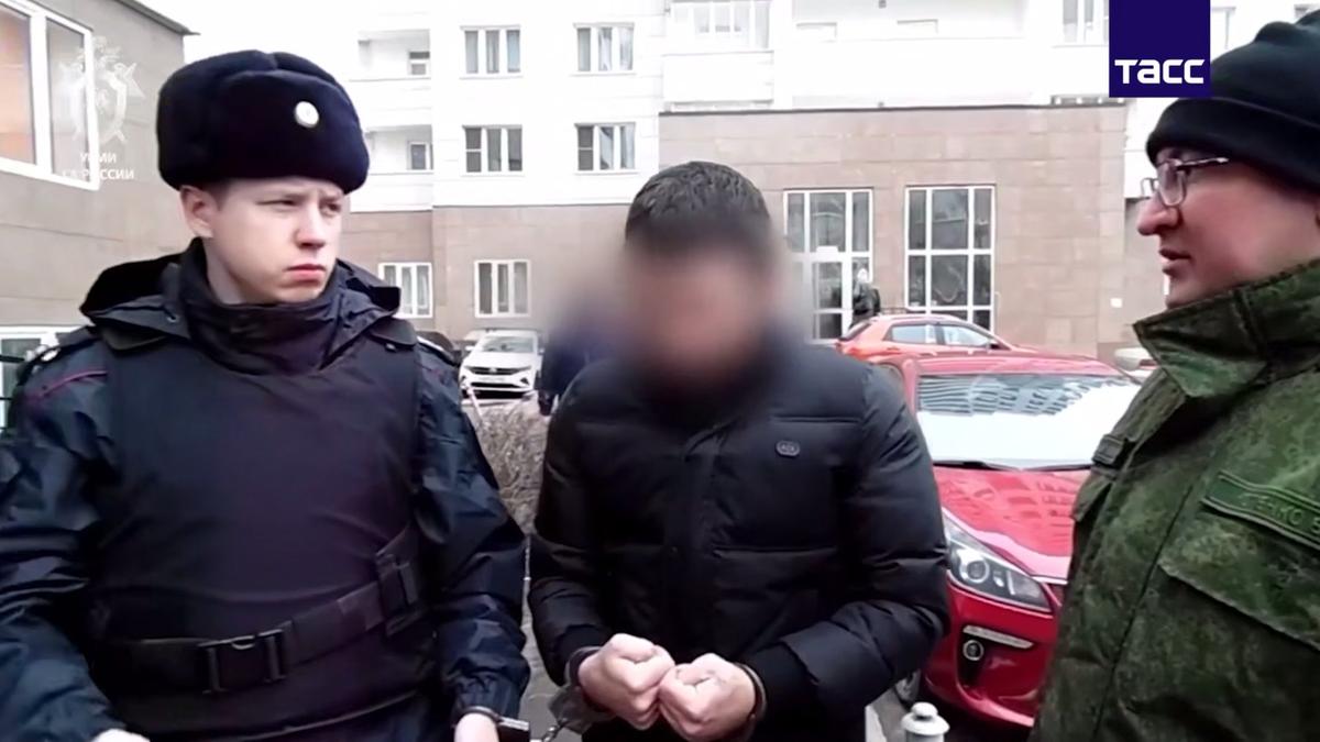 Кадр из видеодопроса одного из фигурантов дела о покушении на топ-менеджера оборонного предприятия. Оперативная съемка