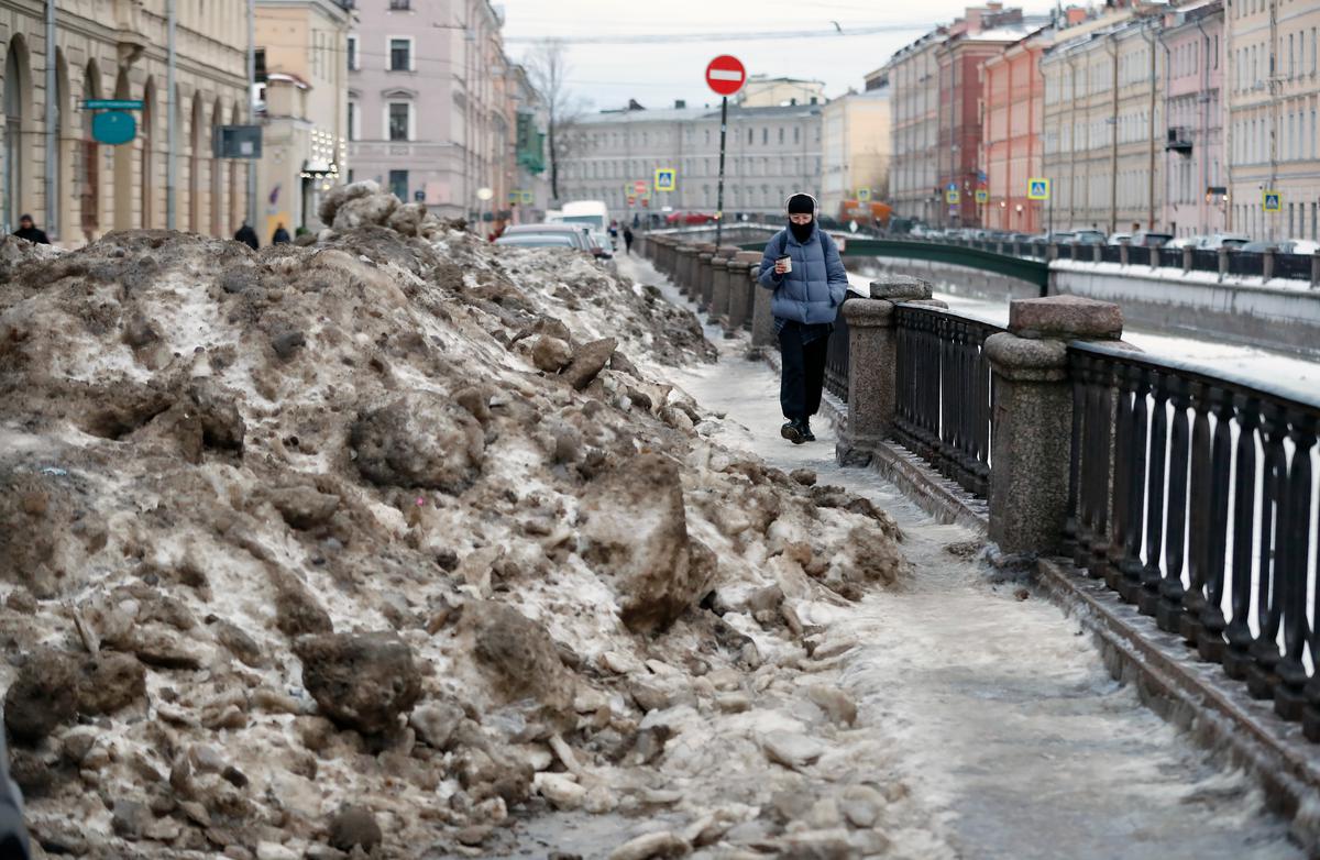 Зима в Петербурге. Фото: EPA-EFE