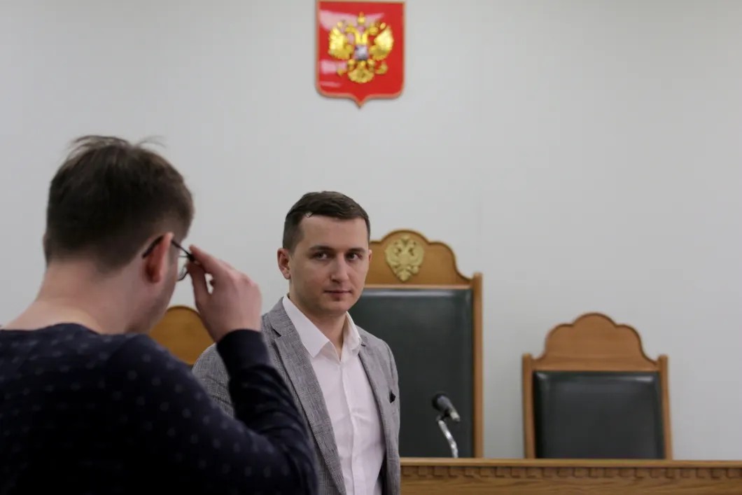 Адвокат Арсланова Дмитрий Анцупов в суде. Фото: Светлана Виданова / «Новая газета»