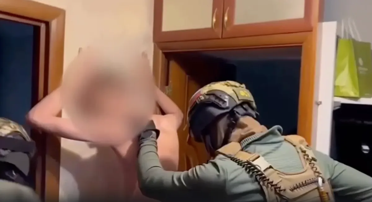 Задержание подозреваемых. Кадр из видео