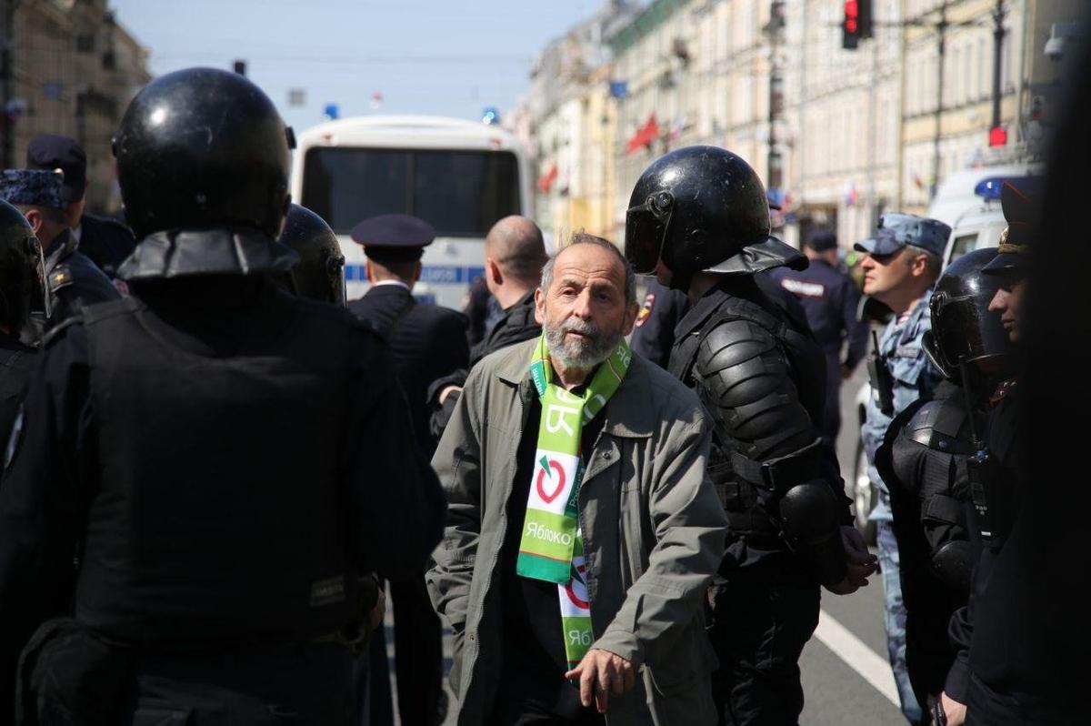 1 мая 2019 года, Невский проспект, во время разгона протестной акции