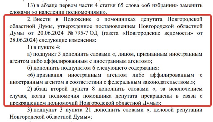 Новые правила от новгородской обдумы поражают в правах несколько категорий россиян