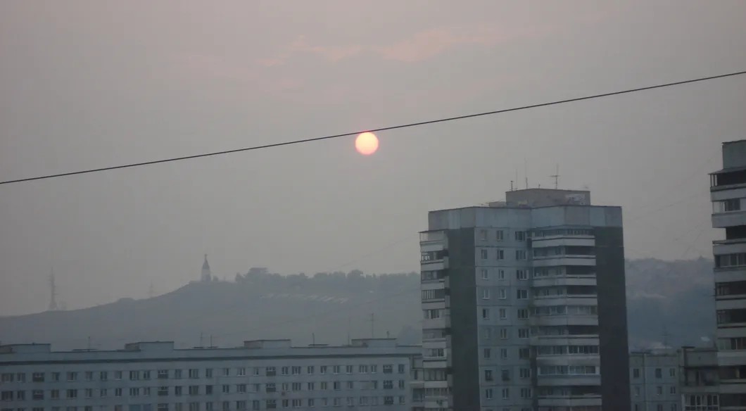 Привычный красноярский смог. Фото автора