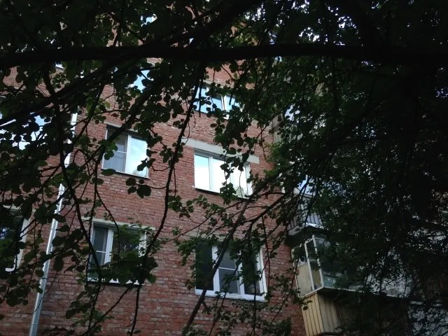 Окна квартиры (в центре кадра), где Умида была изнасилована. Фото: Никита Гирин / «Новая газета»
