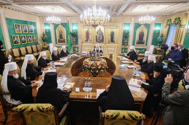 Заседание синода, 15 октября 2021 года. Фото: regnum.ru