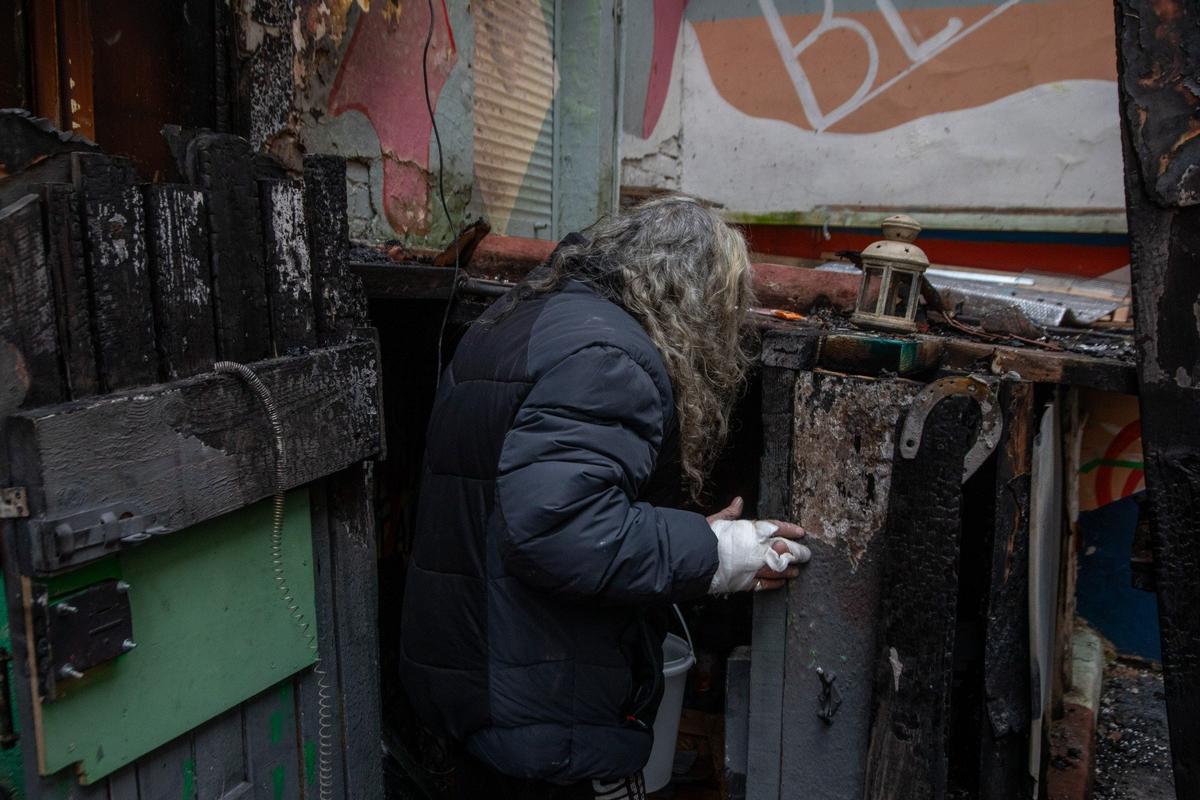 Подвал после пожара. Фото: Алексей Душутин / «Новая газета»