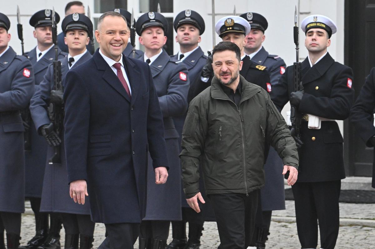 Президент Польши Кароль Навроцкий и президент Украины Владимир Зеленский, декабрь 2025 года. Фото: Zuma / TASS