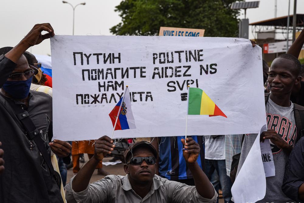 Акции протеста в Бамако. Фото: Nicolas Remene / Le Pictorium Agency via ZUMA Press