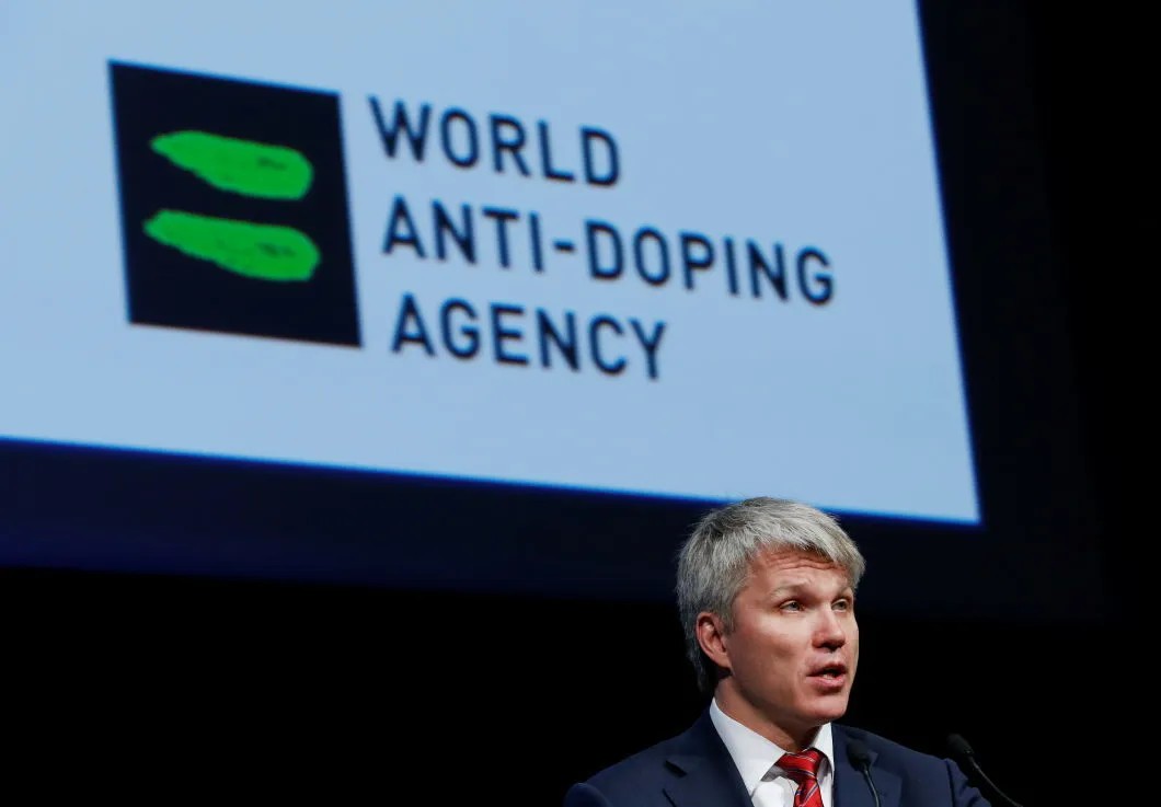 Министр спорта РФ Павел Колобков выступает на конференции Всемирного анти-допингового агентства. Фото: Reuters