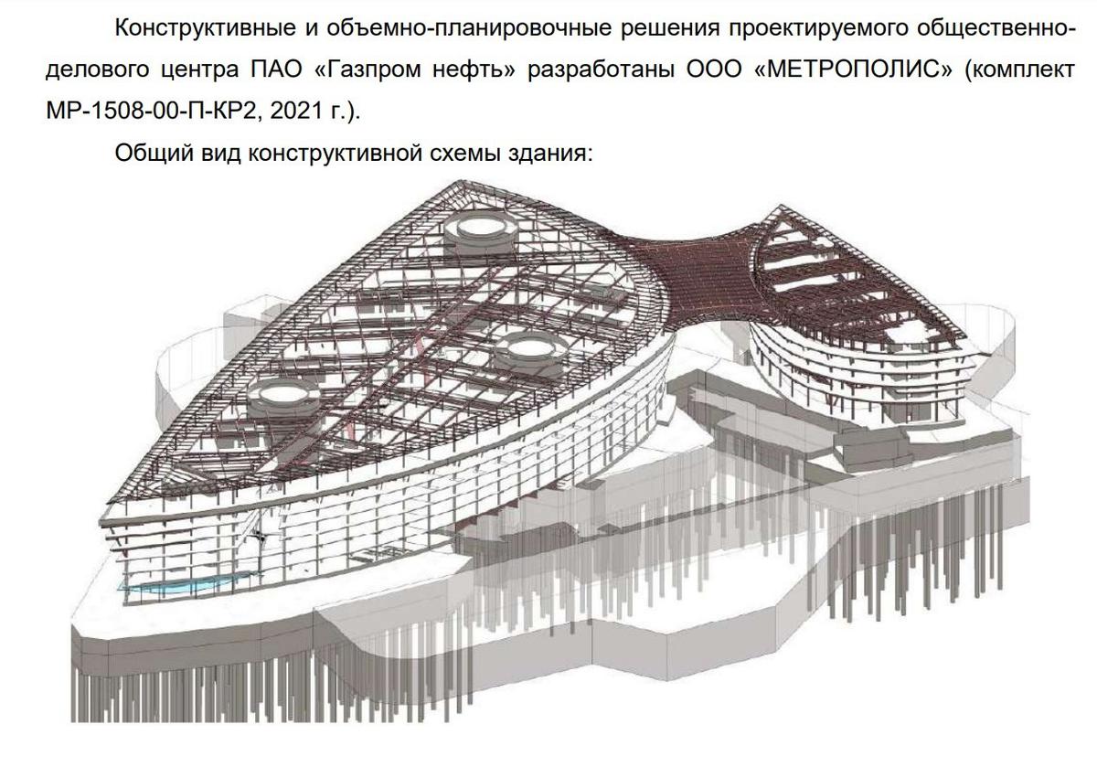 Из проектной документации застройки Охтинского мыса: сваи и котлован будущего общественно-делового центра Газпрома уйдут вглубь до 17 м