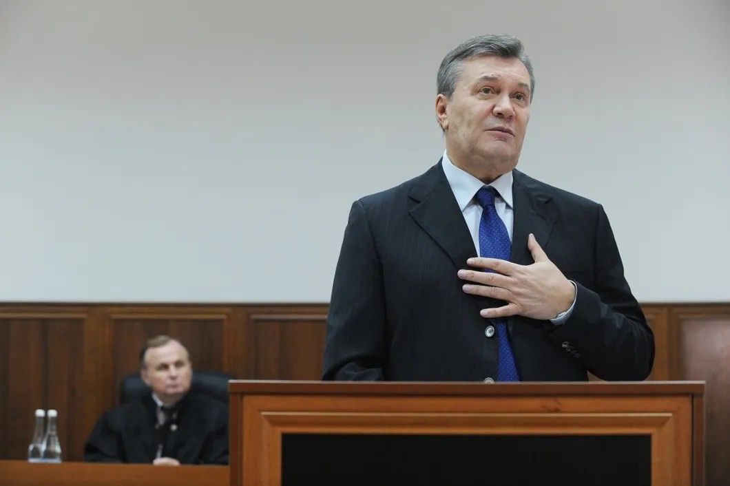 Виктор Янукович дает показания по видеосвязи в Ростовском областном суде. Фото: РИА Новости