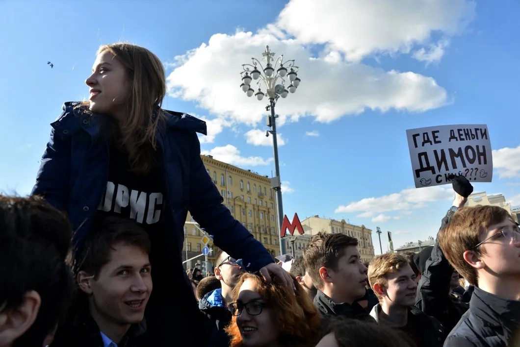 Митинг на Пушкинской площади в Москве. Фото: Виктория Одиссонова / «Новая газета»