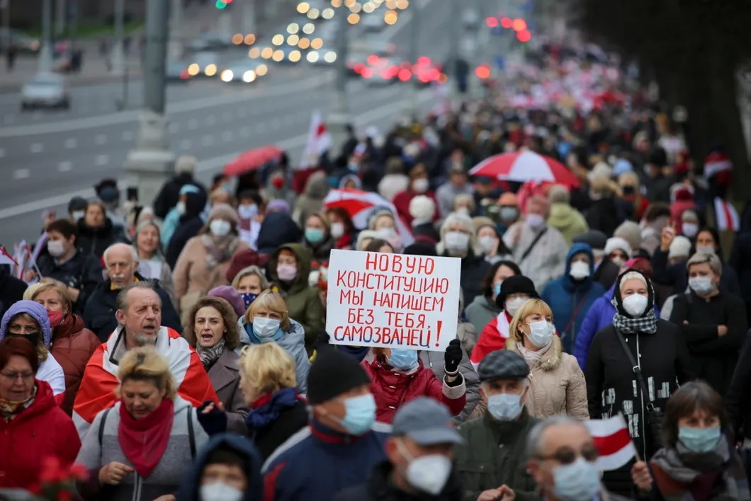 Марш против Лукашеко, 2 ноября 2020. Фото: AP / TASS