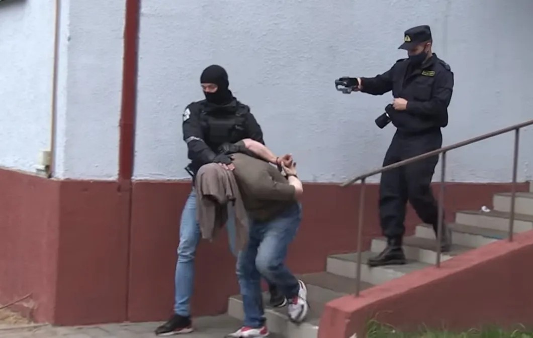 Задержание «вагнеровцев» белорусским спецназом. Кадр ОНТ / Youtube