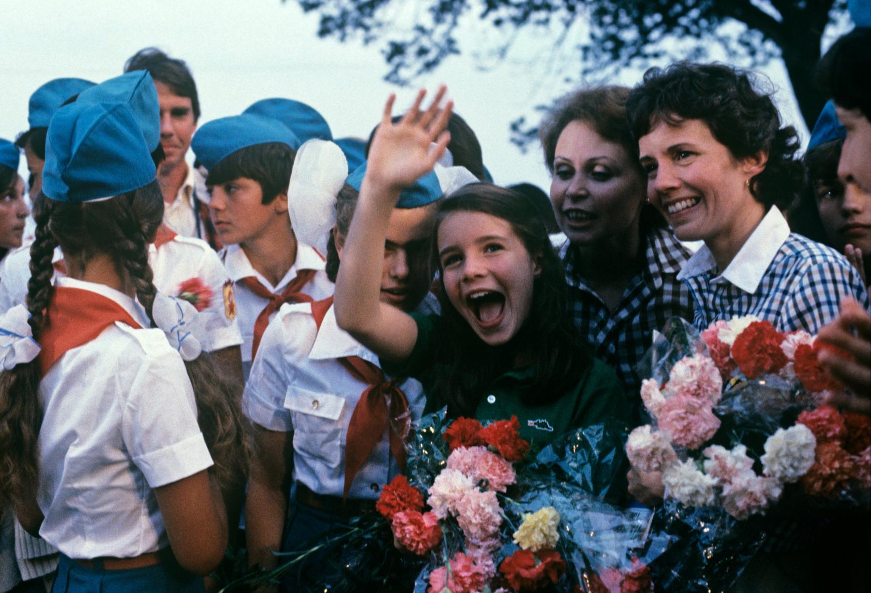 Саманта Смит во время визита в СССР по приглашению генсека Андропова посещает «Артек». 1983 год