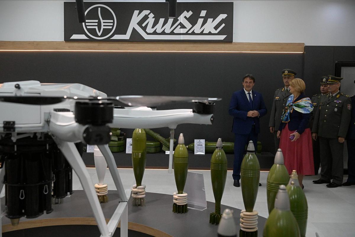 Кадр с выставочного стенда сербской оборонной компании Krusik