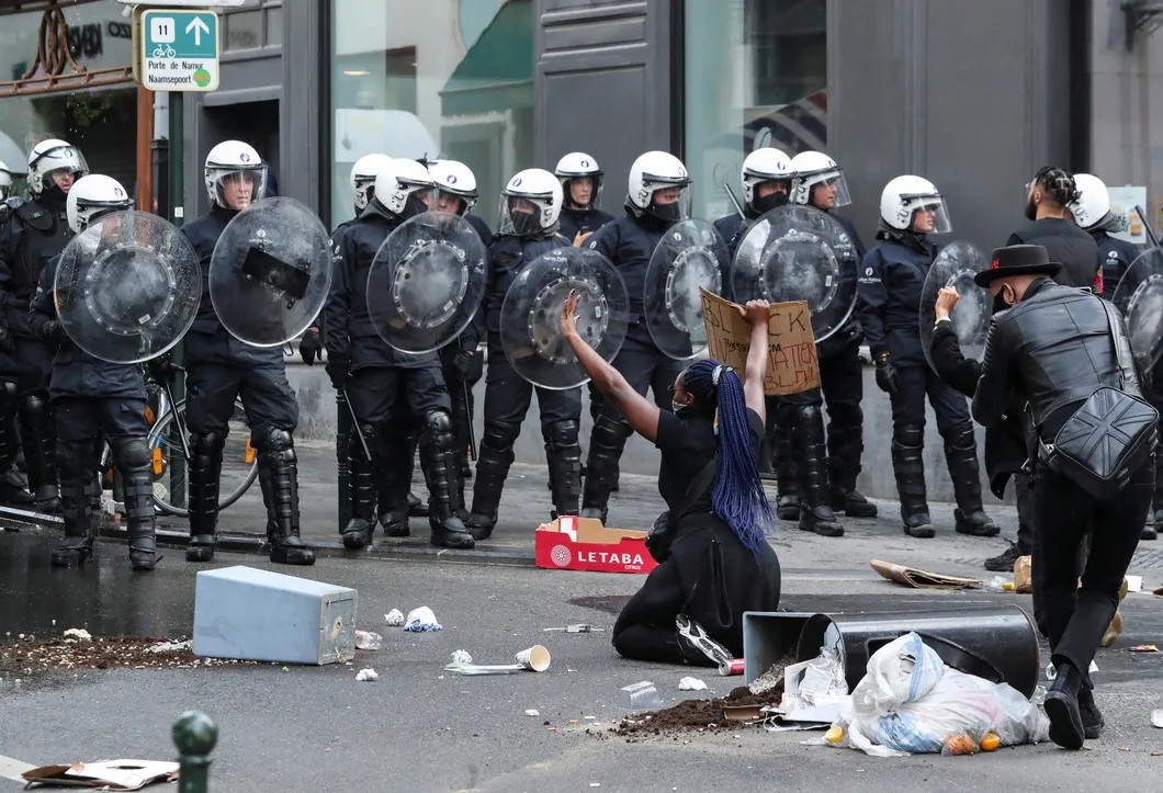 Демонстрация в Брюсселе 7 июня. Фото: Reuters