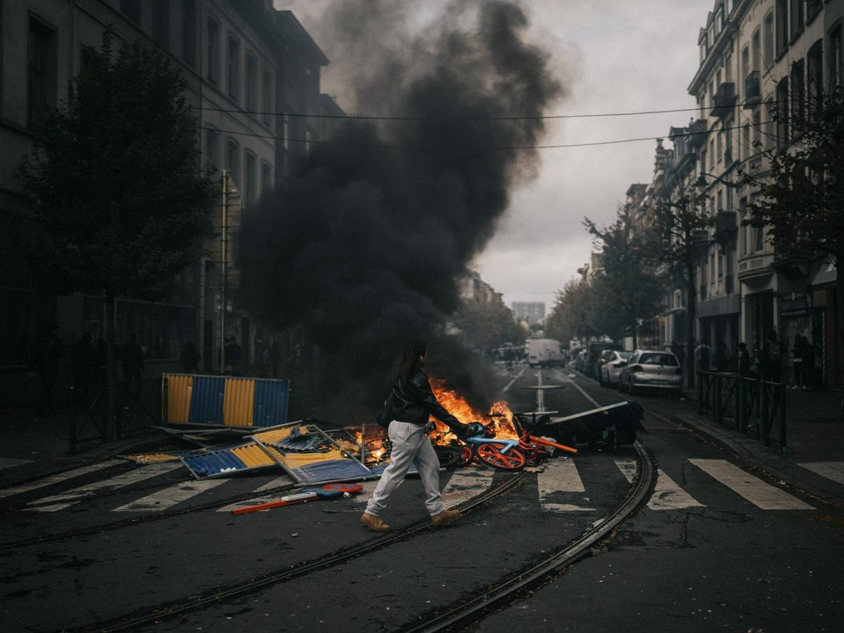 Последствия протестов в Брюсселе. Фото: Sipa USA / ТАСС