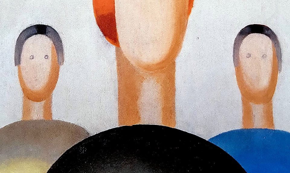 Фрагмент картины «Три фигуры» Анны Лепорской. Фото: The Art Newspaper Russia