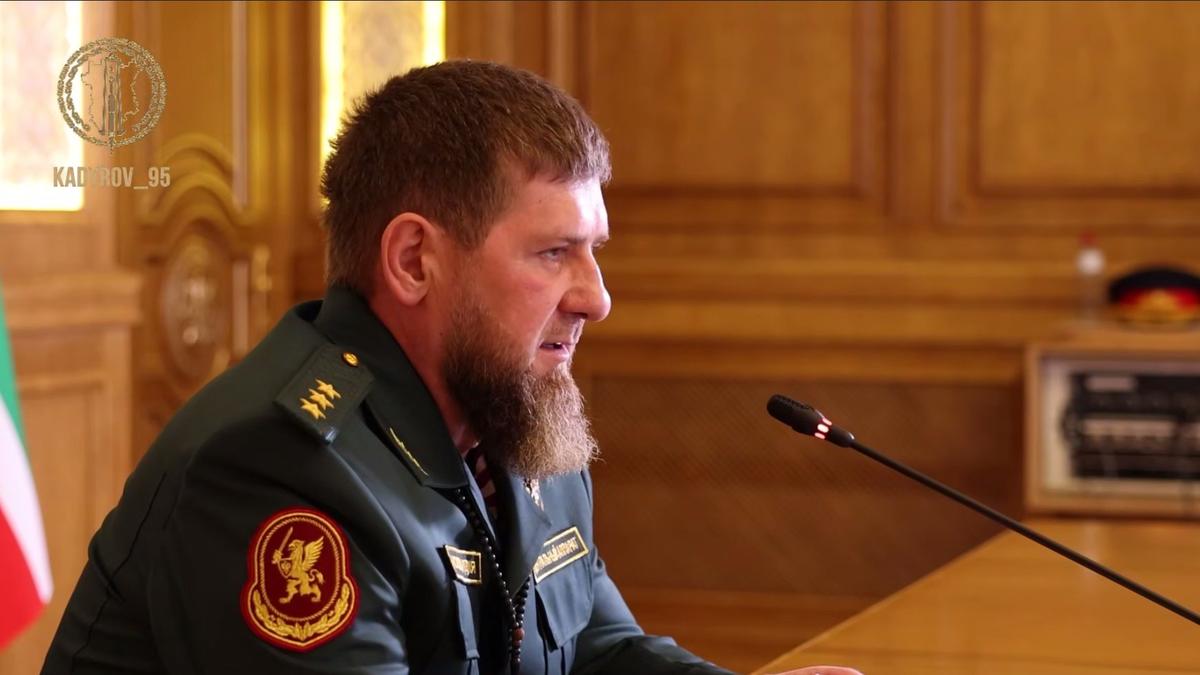 Рамзан Кадыров на совещании с силовиками Чечни. Скриншот