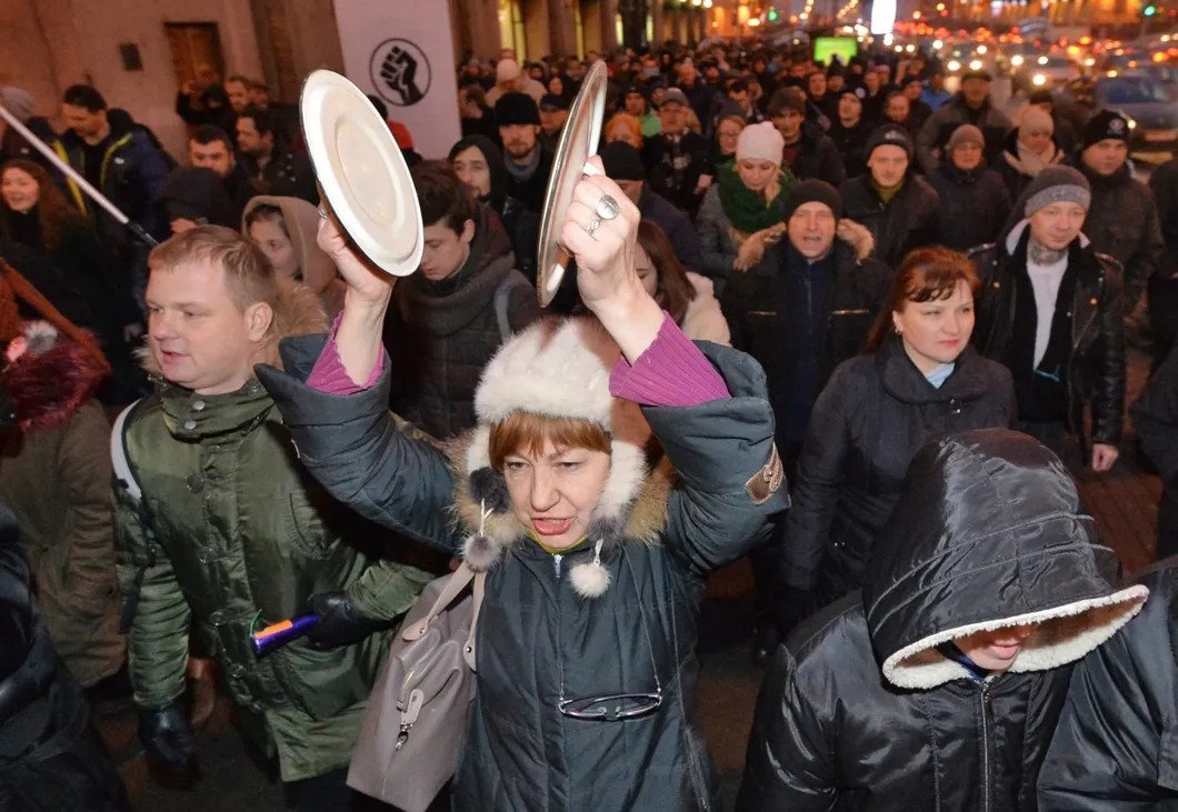 Участники несанкционированной акции «Марш рассерженных белорусов». Фото: РИА Новости