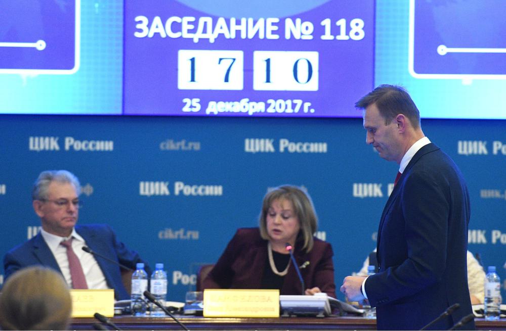 Алексей Навальный на заседании ЦИК, 2017 год. Фото: РИА Новости