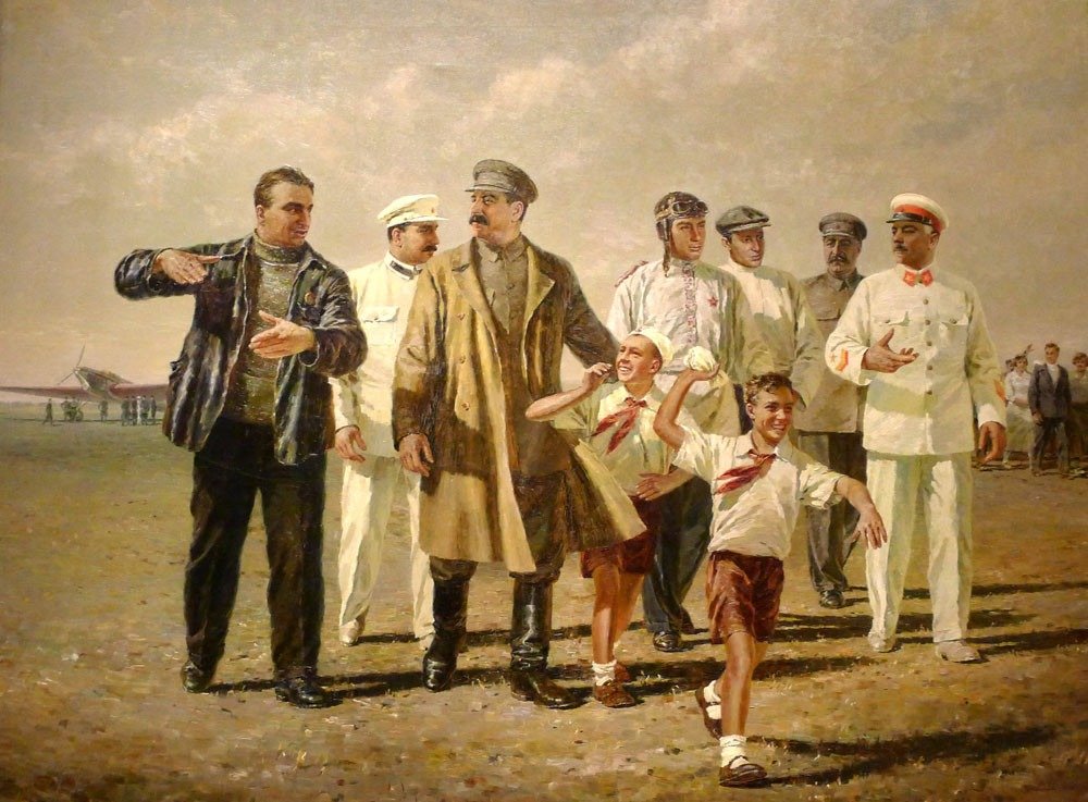 «Сталин и Чкалов». Художник Пётр Мальцев (1907—1993)