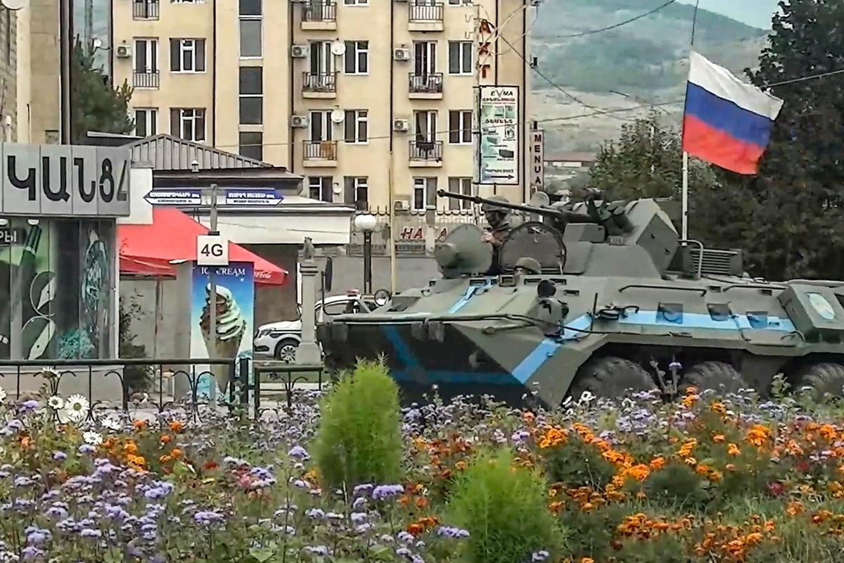 Российские миротворцы в Нагорном Карабахе. 3 октября 2023 года. Фото: Russian Defence Ministry / TASS